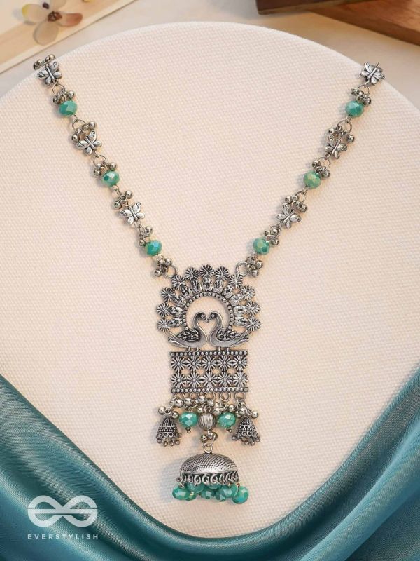 The Celestial Flutters - Statement Oxidised Neckpiece