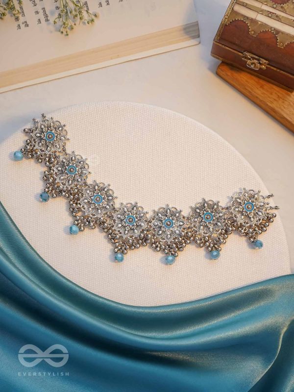 Heavenly Skies - Enamelled Oxidised Neckpiece