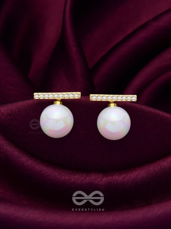 Modern Grace - Golden Embellished Ear Jackets