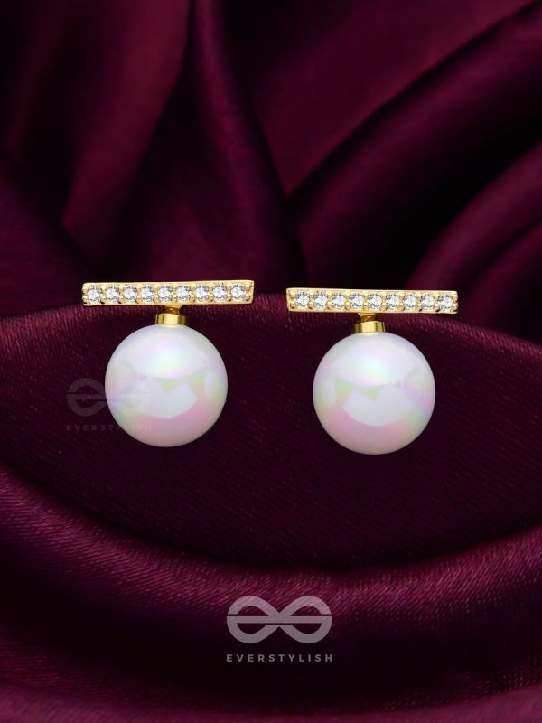 Modern Grace - Golden Embellished Ear Jackets