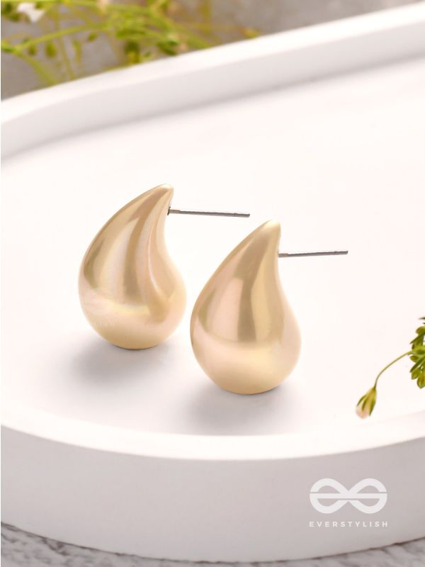 Glitter Drops - Holographic Acrylic Earrings (Golden)