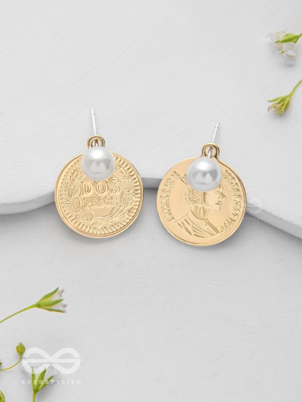 Victorian Rush - Golden Pearl Ear Jackets