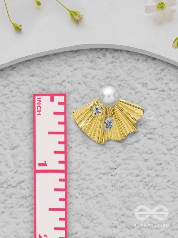 Marine Marvels - Golden Stud Earrings