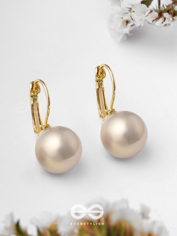Regal Pearls - Golden  Earrings
