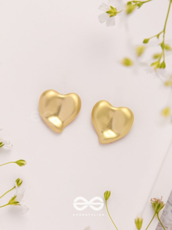 Love Affection - Golden Stud Earrings 