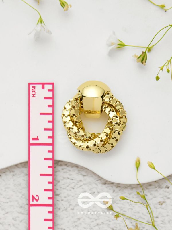 Tangled Radiance - Golden  Stud Earrings