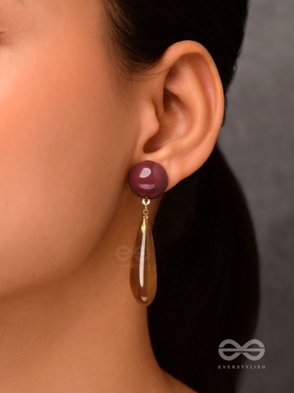 Coffee Droplets - Casual Acrylic Earrings