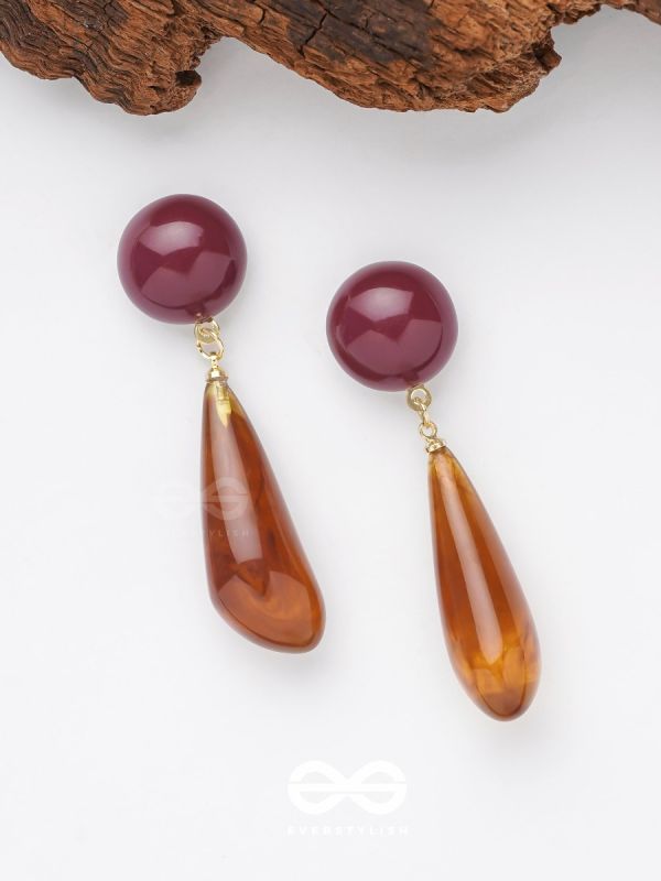 Coffee Droplets - Casual Acrylic Earrings