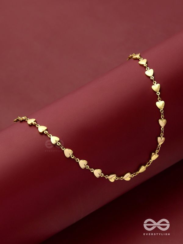 Enchanted Lover - Golden Necklace With Anti-Tarnish Coating