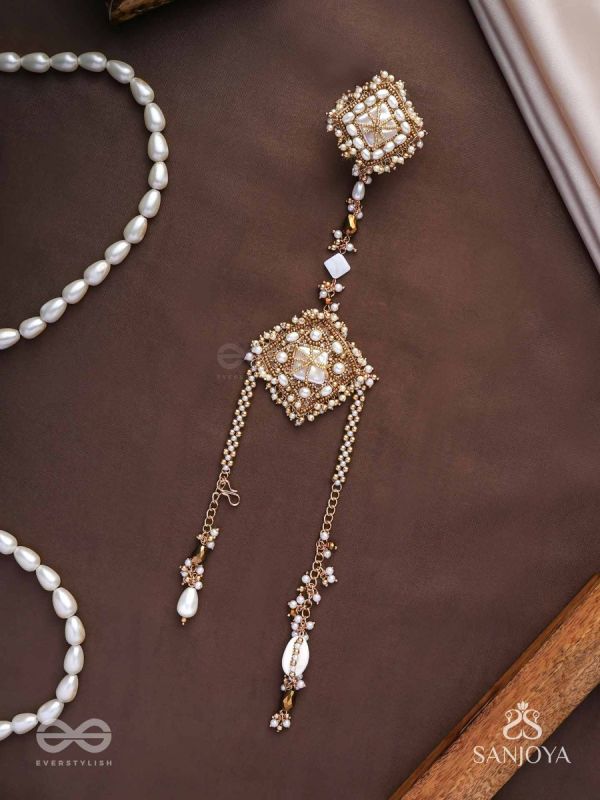 Abhyupayan - Gift From The Heavens - Beads, Pearls Glass Drops Hand Embroidered Haathphool