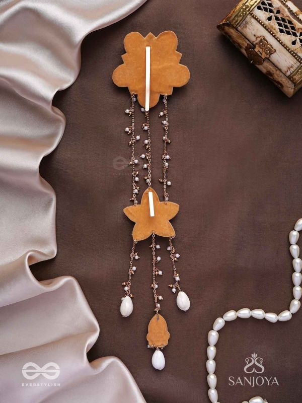 Maayin - The Magical Inflorescence - Shells, Mirrors And Beads Hand Embroidered Hair Accessory