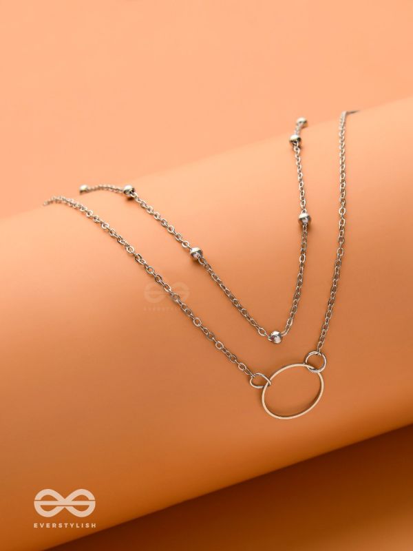 The Lavish Layers Of Elegance - Silver Multilayered Neckpiece With Anti-tarnish Coating