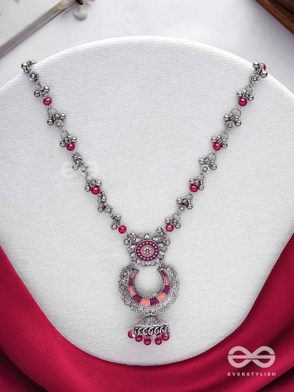 The Crimson Celebrations - Enamelled Oxidised Neckpiece