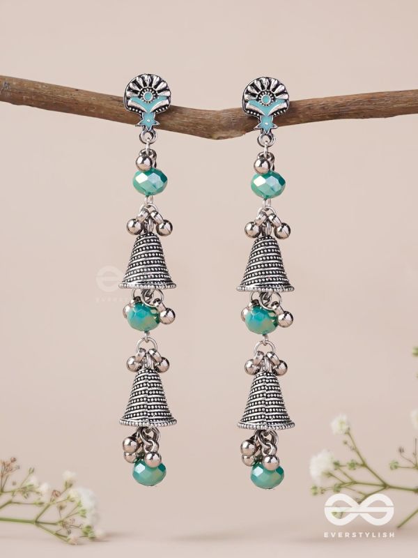 The Marine Carillons - Enamelled Oxidised Earrings