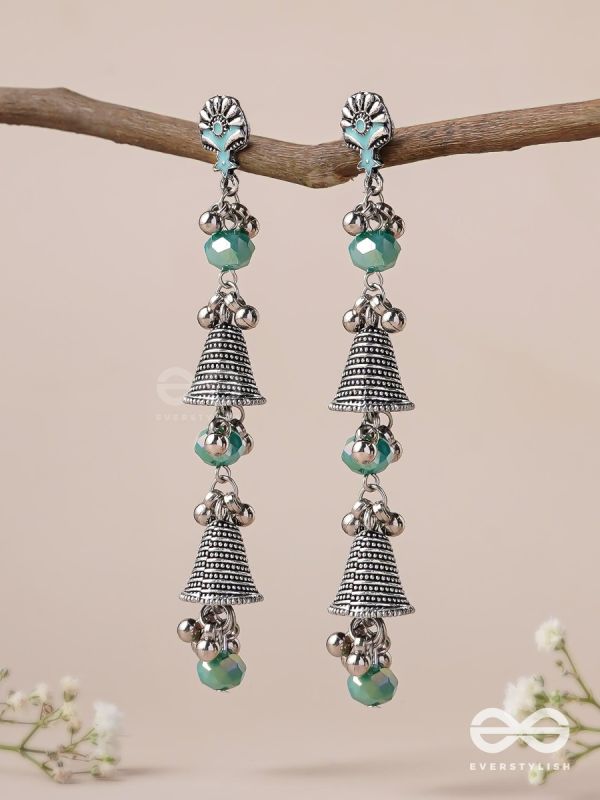 The Marine Carillons - Enamelled Oxidised Earrings