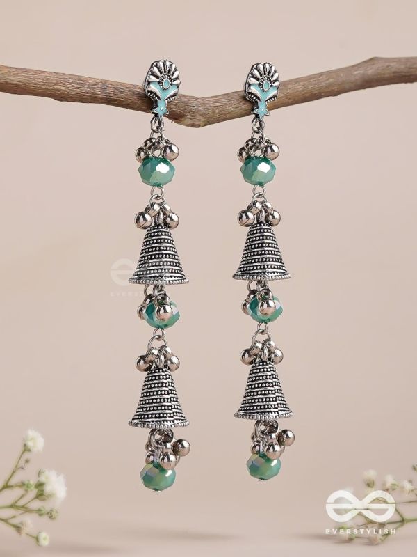 The Marine Carillons - Enamelled Oxidised Earrings