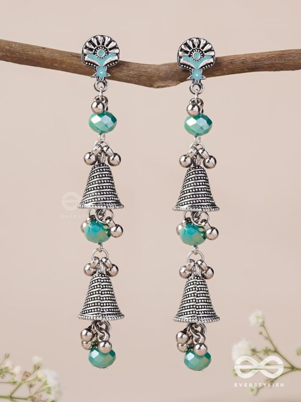 The Marine Carillons - Enamelled Oxidised Earrings