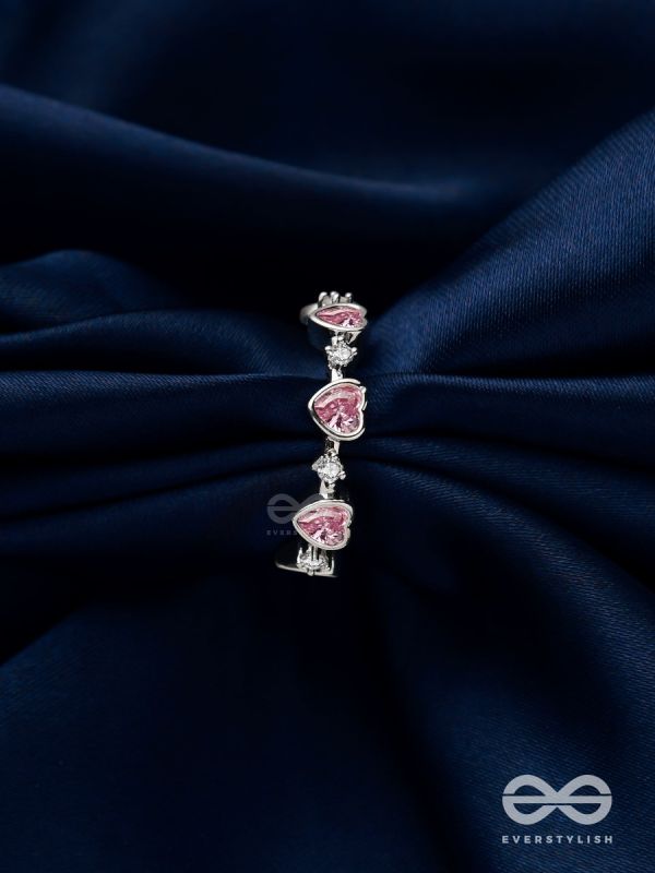 Mi Amor - Silver Embellished Ring (Adjustable)