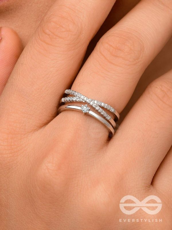 The Precious Proposal - Cubic Zirconia Silver Ring (Adjustable)