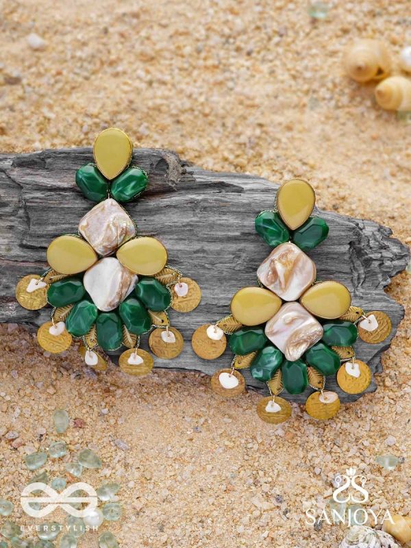 Haritaye - The Mint Melody - Stones And Coins Earrings