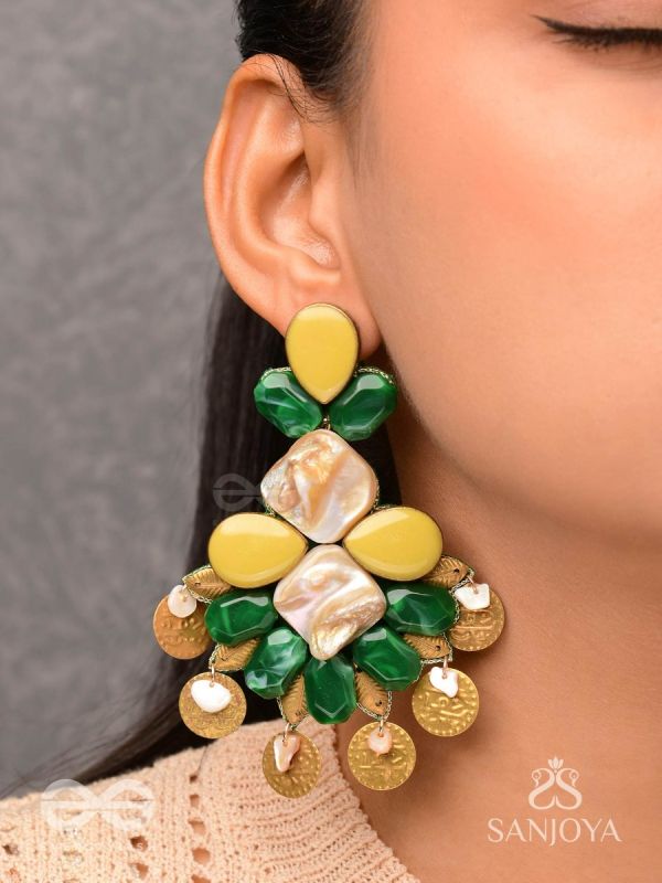 Haritaye - The Mint Melody - Stones And Coins Earrings