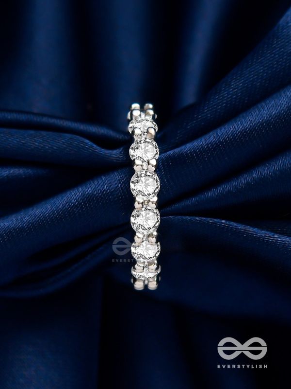 The Shiny Tales - Silver Cubic Zirconia Ring (Adjustable)