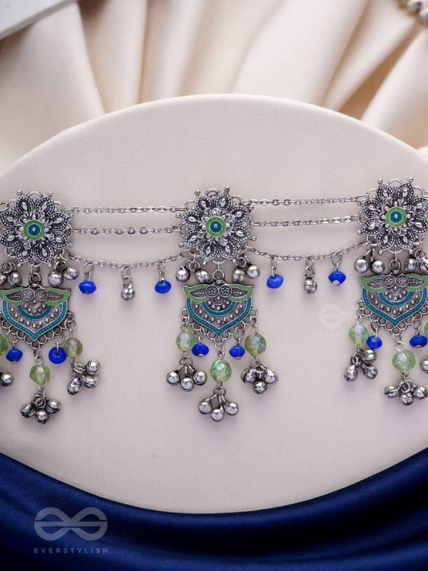 The Trinity Tales - Enamelled Oxidised Neckpiece