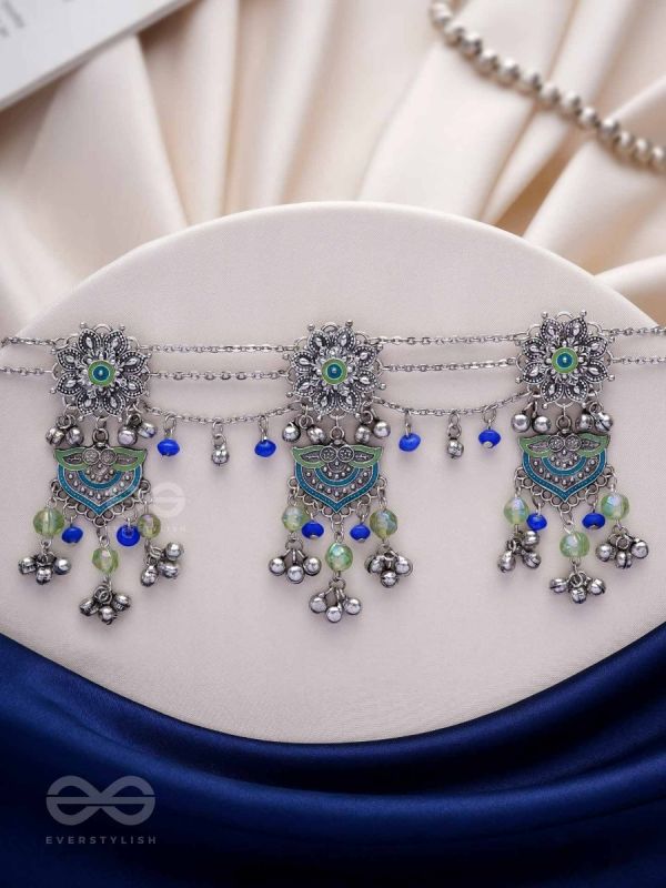 The Trinity Tales - Enamelled Oxidised Neckpiece