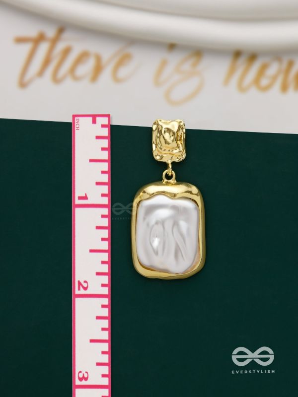 Liquid Gold- Modern Framed Earrings