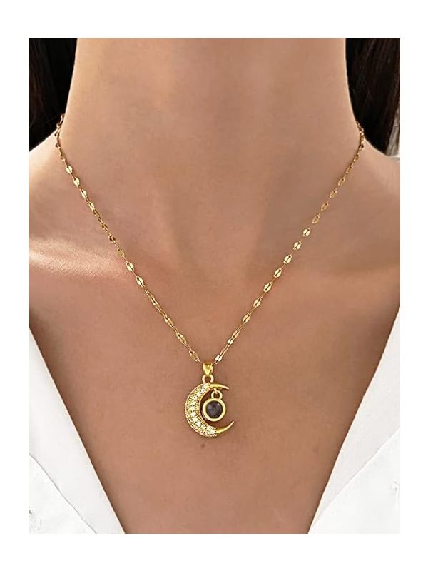 Lunar Glow - Crescent Moon Pendant