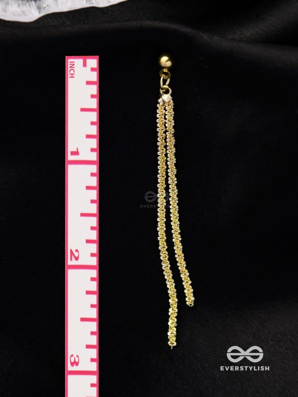 AURORA DRIZZLE - DELICATE GOLD STRAND DANGLERS