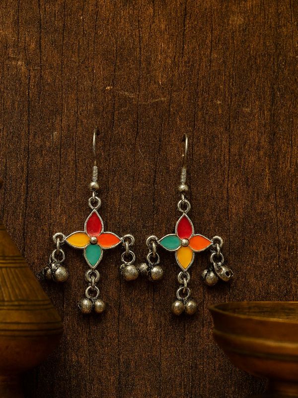 CARNIVAL BLOOM – MULTICOLOR FLORAL EARRINGS 