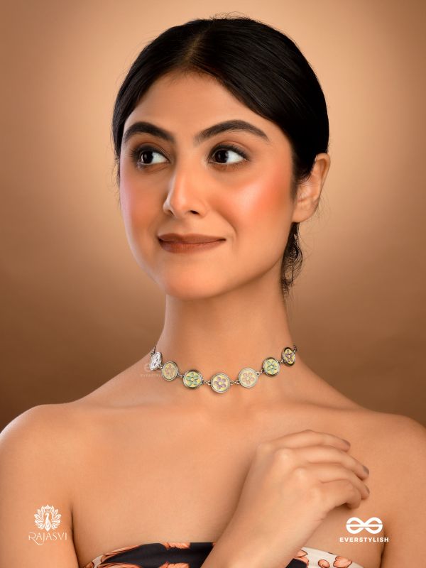 PETAL PARADE - ENAMELLED VINTAGE STYLE CHOKER