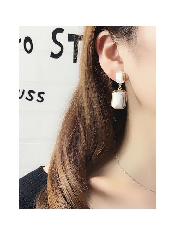 Golden Marvellous Marble Aliza Earrings