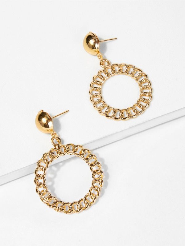 Glistening Golden Ringlet Earrings