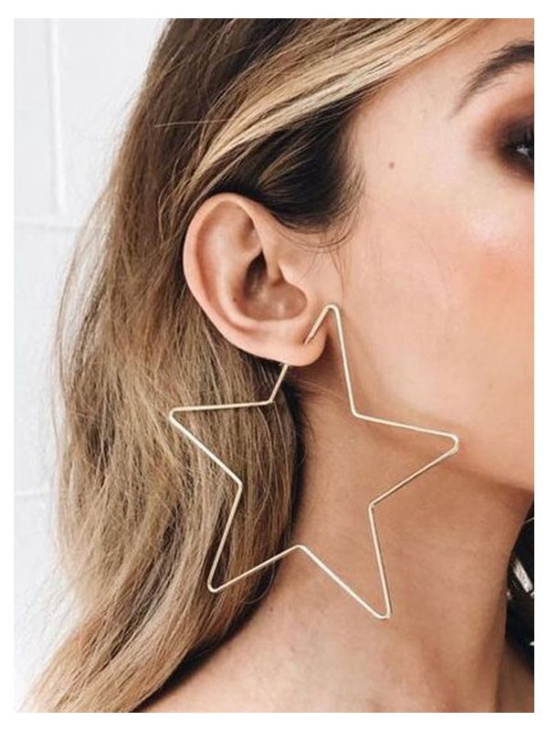 Effortlessly chic and stylish- star shaped hoops
