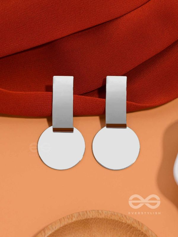 The Chic Geometry (Silver) - Statement Earrings