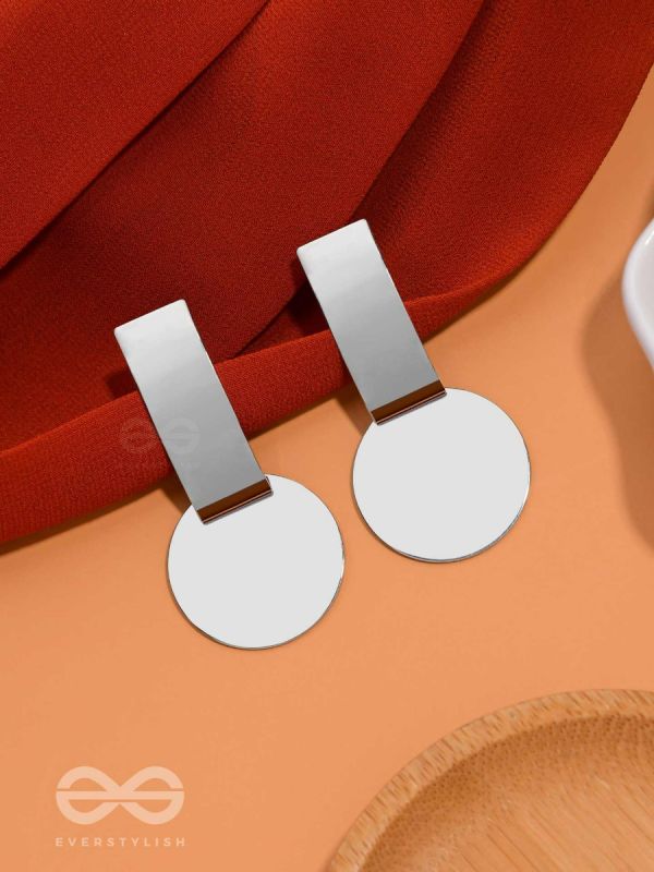 The Chic Geometry (Silver) - Statement Earrings