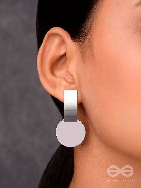The Chic Geometry (Silver) - Statement Earrings