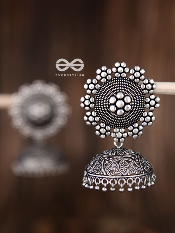 The Intricate Sun Jhumkas - Premium Statement Earrings