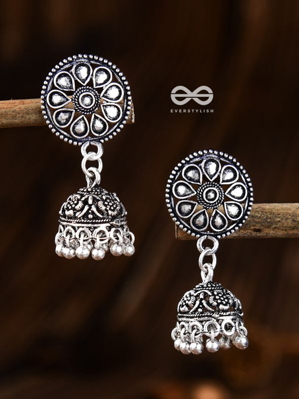 Little Circular Intricate Jhumkis - Tiny Trinket Earrings