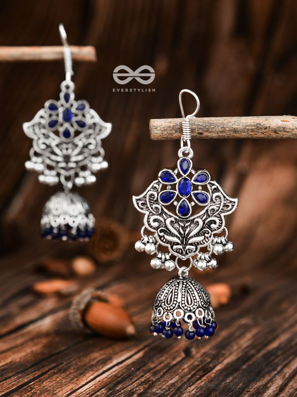 The Motif Delight Earrings - Embellished Oxidised Collection
