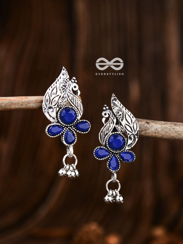 The Boho Peacocks (Sapphire Blue) - The Embellished Oxidised Collection