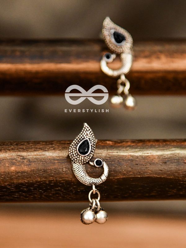 The Vintage Peacocks (Onyx Black) - The Melodious Ghungroo Collection