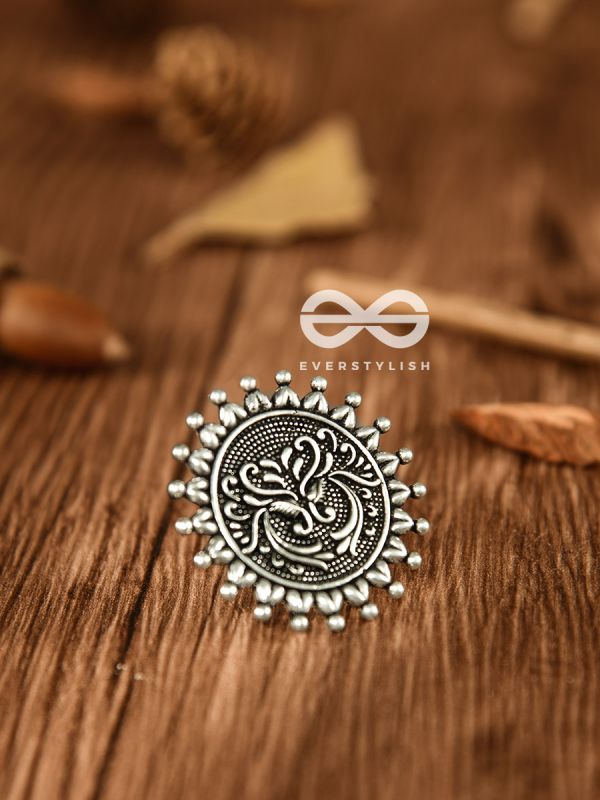 The Vintage Artistic Sun - Oxidised Boho Ring