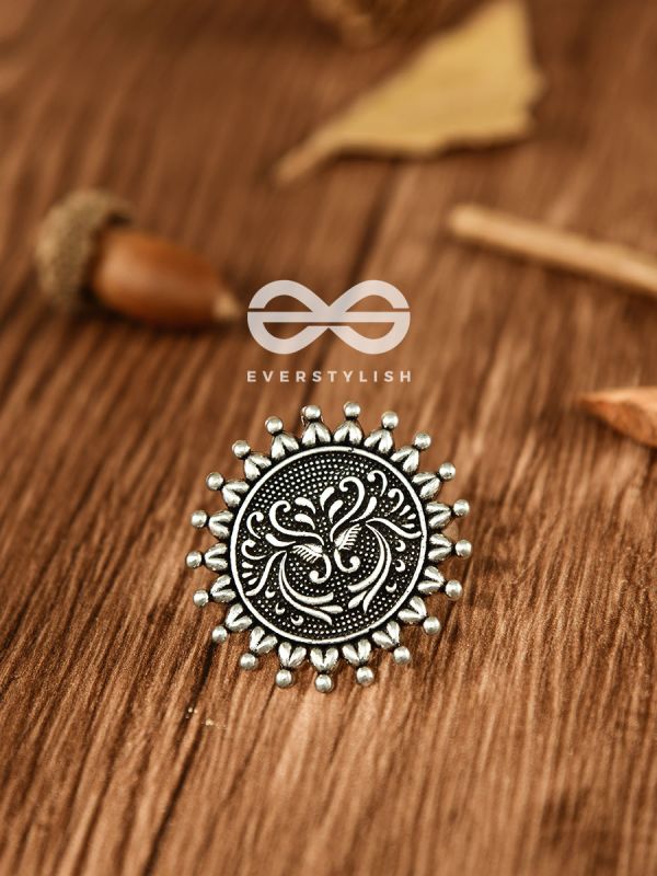 The Vintage Artistic Sun - Oxidised Boho Ring