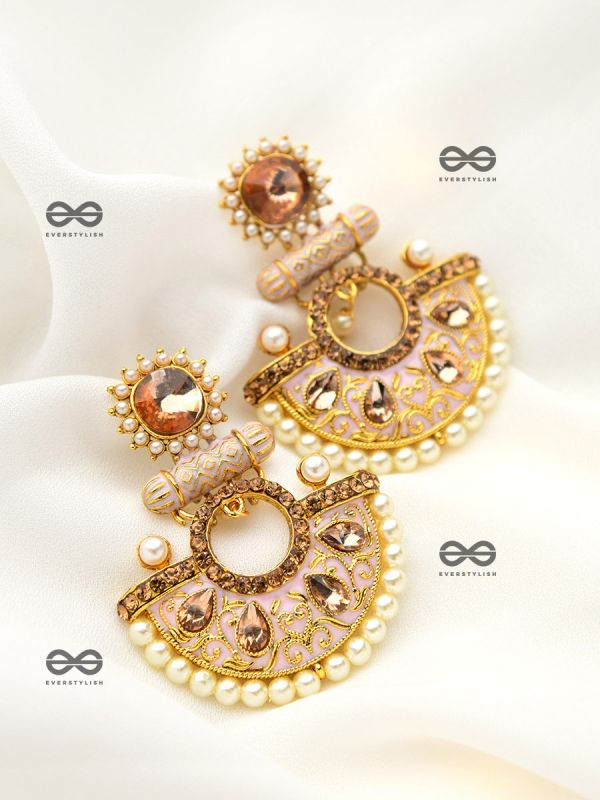 The Marvellous Meenakari Collection - Mehr Earrings - Pink