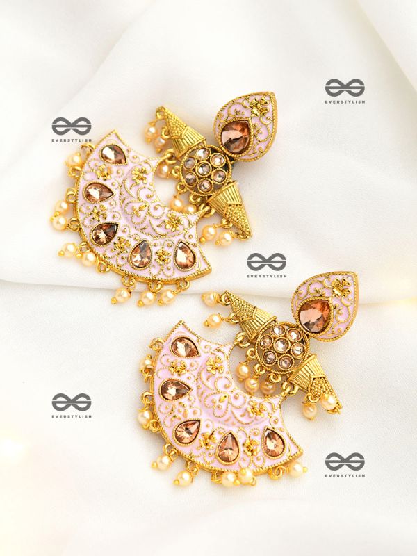 The Marvellous Meenakari Collection - Ira Earrings - Pink