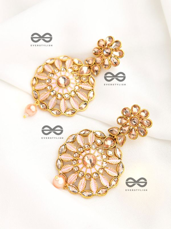 The Marvellous Meenakari Collection - Kriti Earrings - Pink