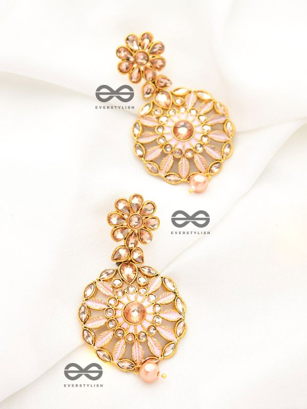 The Marvellous Meenakari Collection - Kriti Earrings - Pink